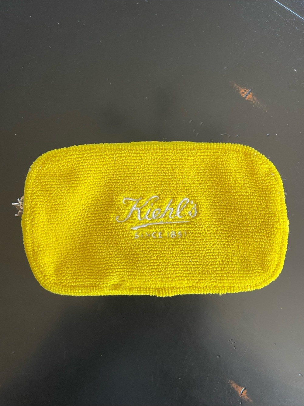 Kiehl's Terry Yellow East West Cosmetic Pouch
